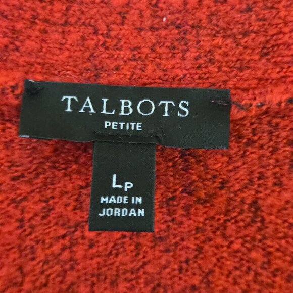Talbots NWOT Jewel Button Cardigan V Neck Red Pockets Size Lp - Picture 9 of 10